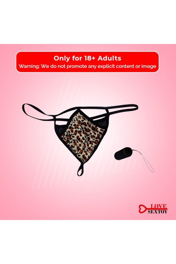 Leopard Grain Underwear Remote control vibrating t-back VP-002