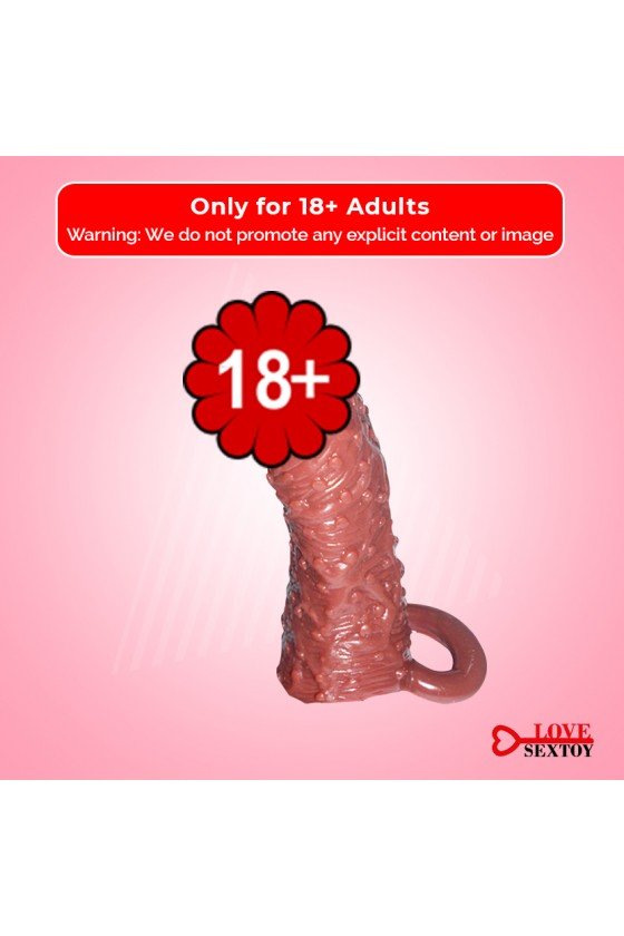 Solid Head Reusable Penis Extension Sleeve chocolate PES-026