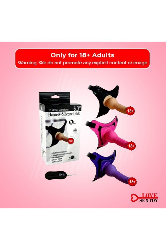 10 Vibrating Modes Strap on Harness Silicone Dildo SO-013